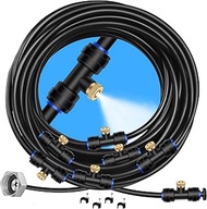 GOXAWEE Misting System, 26FT (8M) Misting Line + 7 Brass Mist Nozzles + Brass Adapter(3/4"), Misters