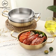 Korean Stainless Steel Cooking Pots Seafood Double Ear Pot Fondue Ramen Noodles Pan Kitchen Mini