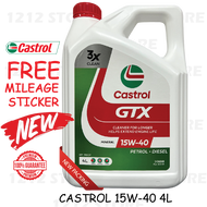 🇲🇾HOT SALES🔥 ORI CASTROL GTX 15W40 4L SN/CF ENGINE OIL PETROL / DIESEL 15W-40 15W 40 HILUX HYUNDAI K