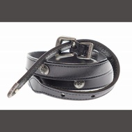 Yves Saint Laurent YSL Laula Belt black leather Direct from Japan Secondhand