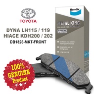 Original Bendix [DB1328MKT] Front Brake Pad - TOYOTA HIACE KDH200 KDH202 JINBEI