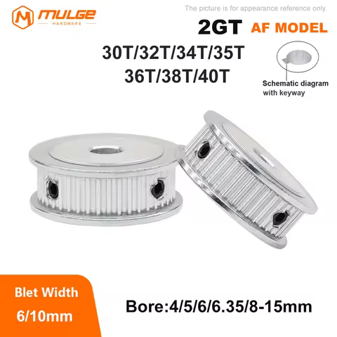 2GT Pulley 30T/32T/34T/35T/36T/38T/40Teeth GT2 Timing Pulley Bore 4-15mm Belt Pulley Width 6/10mm GT