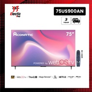 ใหม่ Aconatic ทีวี 75 นิ้ว LED 4K HDR10 WebOS TV (Wee 3.0) รุ่น 75US900AN Smart TV สมาร์ททีวี ระะบบป