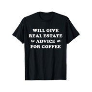 KATUN Funny Real Estate Agent Men's T-Shirt - "Nasihat Real Estate for Coffee" - Light Cotton T-Shir