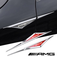 2pcs alloy car stickers car accsesories accessory for Mercedes Benz AMG A B C E S G R ML Q EQS EQ PO