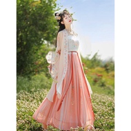 Chinese Style Hanfu Skirt Suit Original Hanfu Women One-Piece Waist-Length Pleated Skirt Suit Hanfu Traditional Costume