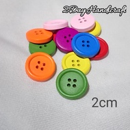12pcs 2cm Colorful Wooden Buttons - 2cm Wooden Buttons