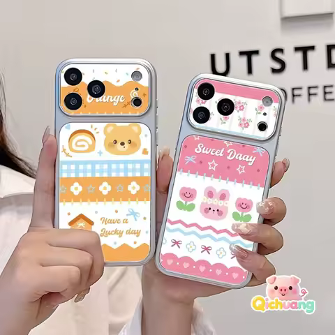 PU Leather Bear Rabbit Tulip Casing Case For OPPO Find X9S X9 X8 X8S X7 X6 X5 F33 F31 F29 F27 F25 F2