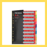 KIDARIO A4 11 Holes PP Plastic Index Divider Suitable for Ring File / Colours / Months / Alphabet / 