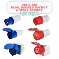 iNDUSTRIAL PLUG WALL SOCKET (3PIN /4PIN /5PIN) CONNECTOR [ 16A / 32A ]