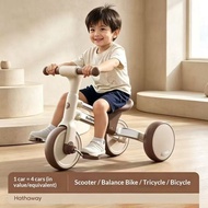 Children'S Balance Bike For 1-4 Year Olds, Baby Scooter, Twist Bike, Silent Wheels, Adjustable Three