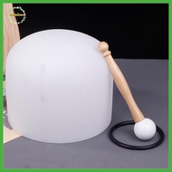 EPMN> Crystal Quartz Singing Bowl 8 Inch 432Hz Yoga Meditation Sound Bowls Professional  Crystal Bow