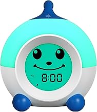 I·CODE Ok to Wake Alarm Clock for Toddlers, Children's Sleep Trainer with Red Green Light & Emoji,To