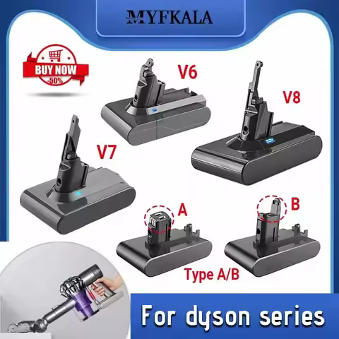 Vacuum Cleaner Rechargeable Battery for Dyson V6 V7 V8 Series SV07 SV09 DC58 DC31 DC34 Absolute Fluf