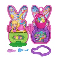 Polly Pocket X Peeps Micro Doll And 2 Bunny Shaped Playsets With 7 Easter Themed Accessories And Key