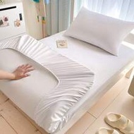 1pc Solid Color Fitted Sheet, Mattress Protector, Soft & Breathable, Fits Various Bed Sizes - Twin, 