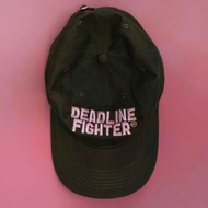 DOWNTOWN.TH - Deadline Fighther Cap in Military Green/ Pink - หมวก DOWNTOWN ปักลาย Deadline Fighter 