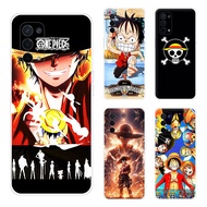 Casing Oppo A74 4G A74 5G Case OppoA74 5G One Piece Luffy Cartoon Transparent Shockproof Cover
