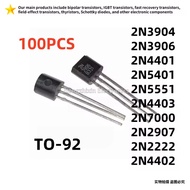 100PCS 2N3904 2N3906 2N4401 2N5401 2N5551 2N4403 2N7000 2N2907 2N2222 2N4402 TO-92 Low-power transis