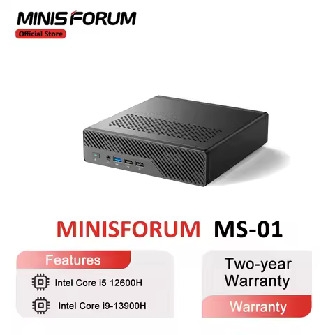 MINISFORUM Mini PC MS-01 Intel i9 Mini Computer Windows 11 DDR5 5200Mhz 10 Gigabit Ethernet WiFi 6 I