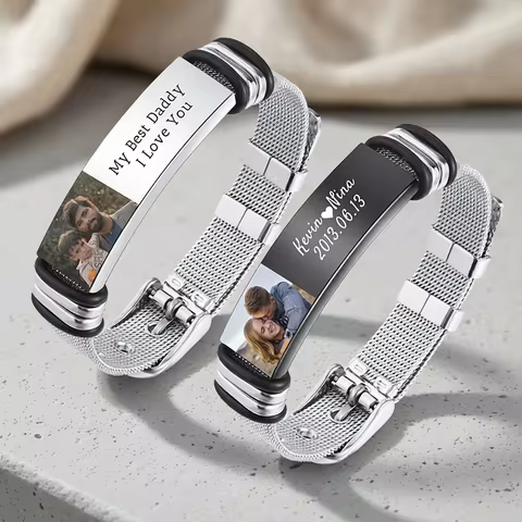 Custom Photo text Bracelet Personalized Picture text Bracelet Memorial Bracelets Custom Family Frien
