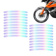 Bike Rims Sticker 20Pcs Reflective Warning Car Stickers for Night Safety -Adhesive Glow in The Dark DIY Stripe Decoration for Motorcycle Bicycle nearby
