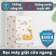 Waterproof front-load washing machine cover suitable for outdoors, made of parachute fabric, suitabl