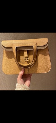 Hermes Halzan 25 Biscuit Beige de Weimar