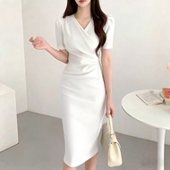 Elegant Korean Style Evening Dress for Women - Sexy Bodycon Cheongsam