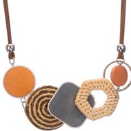 'Maia' Geometric Shapes Statement Necklace