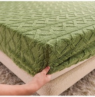 Velvet fitted sheet taffeta thickened mattress protector