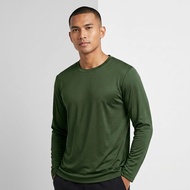 ROO Microfiber Long Sleeve Plain Round Neck T-Shirt Men/Women