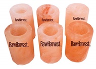 RawHarvest Himalayan Pink Salt Tequila Shot Glasses 6 Pack of 3,25