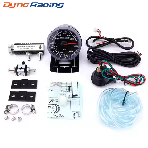 Dynoracing 60MM Car Turbo Boost Gauge 3Bar + Adjustable Turbo Boost Controller Kit 1-30PSI IN-CABIN