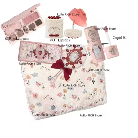 Flower Knows Strawberry Cupid Series Makeup Set Full Professional Face Palette Blush Eyeshadow Lipst