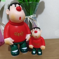 PYXIS Anime Doraemon Fat Tiger Doll, Crooked Head Fat Tiger Q Version Doraemon Action Figures, Mini 