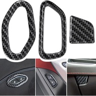 Carbon Fiber Door Lock Switch Button Glove Box Handle Switch Cover Trim for Chevrolet Corvette C7 Z0