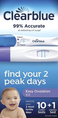 Clearblue Easy Ovulation Kit (10 Ovulation Tests + 1 Pregnancy Test)