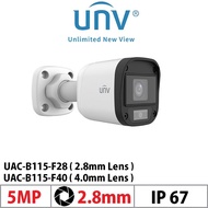 Uniview UAC-B115-F28 5MP Bullet Analog Camera - Uniview 5MP Bullet Camera 2.8mm / 4.0mm Lens - 5MP C