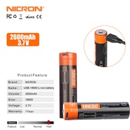 Nicron 18650 High Capacity battery 2600mAh use on N8/B70/B70plus/N8F/B60/H25/B71/N6/B200/F81 NRB-L26