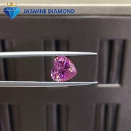 Kim cương nhân tạo Mỹ Moissanite giác cắt Heart màu hồng