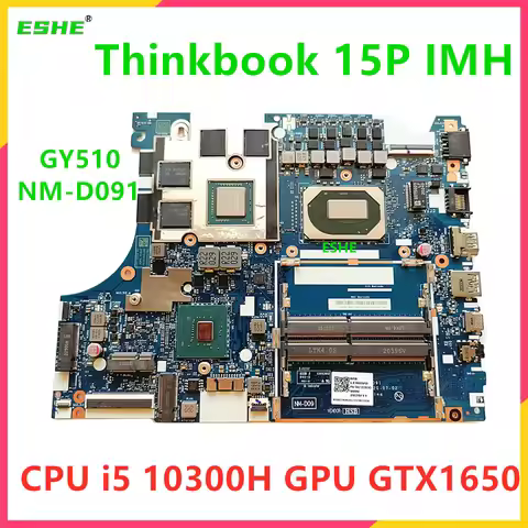 GY510 NM-D091 For Lenovo ThinkBook 15p IMH Laptop Motherboard With CPU i5-10300H i7-10750H GPU GTX16