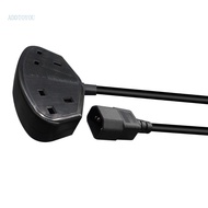 【3C】 C14 Male to 2x UK BS1363 3Pin Female Power Adapters Cable 3Prong Connectors