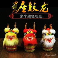 Hot SaLe Chinese Style Lion Dance Dragon Lion Head Decoration Traditional Miniature Gift Ornament Lion Dance Lion Drum A