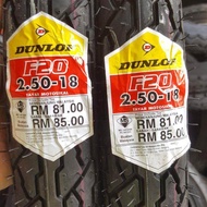 NEW tyre / tayar rxz / catalayzer / txr / mili / - F20 2.50x18 TUBE TYPE- DUNLOP 2023 1 pcs