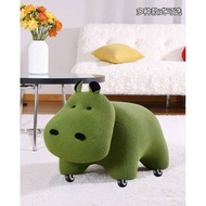 Creative Hippo Giraffe Knitted Elephant Shar Pei Sofa Living Room Stool Household Shoe Changing Stoo