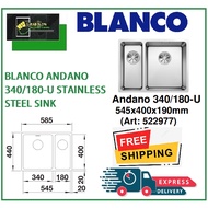 BLANCO ANDANO 340/180 U STAINLESS STEEL SINK