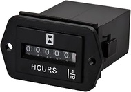Jayron JR-HM002 DC 6-80V Snap in Mechanical Hour Meter for DC Powered Equipment Such as Fork Lifts,G