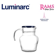 Luminarc 1400ML Glass Jug with Lid / Fridge Jug / Glass Pitcher / Glass Jug / Juice Pitcher - Florer