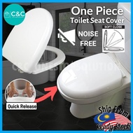 C&amp;C Heavy Duty Toilet Seat Cover With Soft Close Penutup Mangkuk Duduk Tandas U Shape Zella Johnson Suisse SC630 SC101